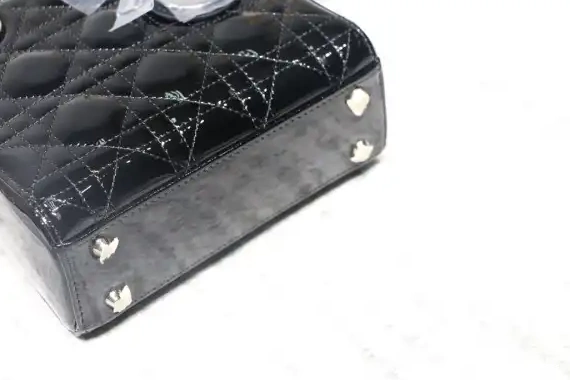 OldCobbler Bags patent Cow leather Mini Lady Diro With 0706